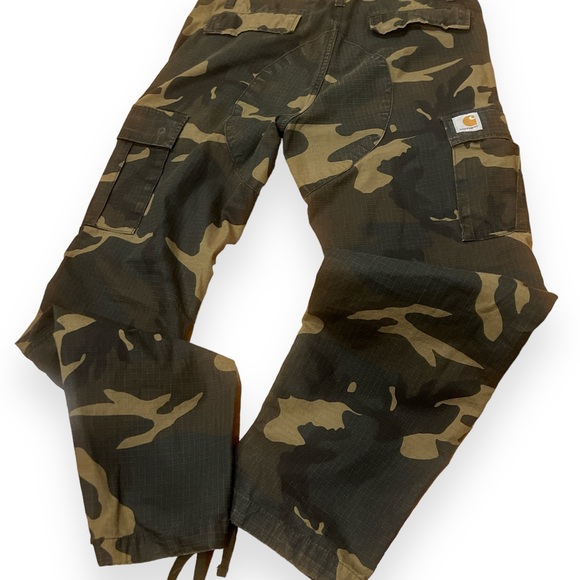Carhartt W.I.P Aviation Camouflage Cargo Pants Sz. 28x32 - Picture 2 of 9